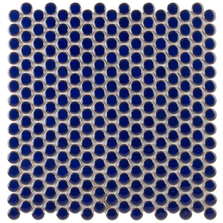 Picture of SOHO Studio Corp - Simple Mosaic Rimmed Penny Rounds Cobalt