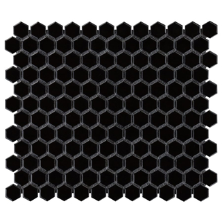 Picture of SOHO Studio Corp - Simple Mosaic Solid Hexagon Black / Polished