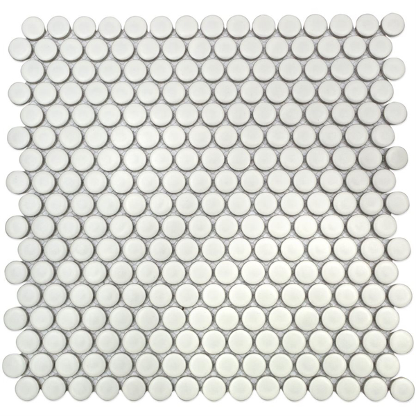 Picture of SOHO Studio Corp - Simple Mosaic Solid Penny Rounds White / Matte