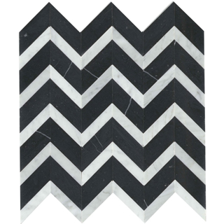 Picture of Emser Tile - Bizou Chevron Black White