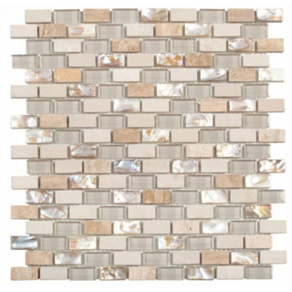 Picture of Bati Orient - Mother of Pearl Glass Marble Beige/White/Beige Mix Brick