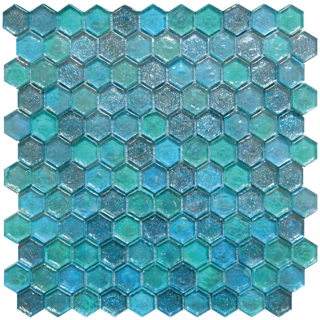 Picture of Bati Orient - Mix Mosaic Hexagon Green Glass