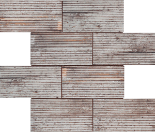Picture of Bati Orient - Rust Industrial Silver Linear Relief