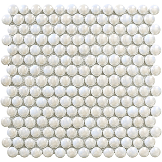 Picture of Bati Orient - Round Mosaic Mix Glass White