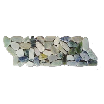 Picture of Bati Orient - Pebbles Sliced Matte Border Crystal Green