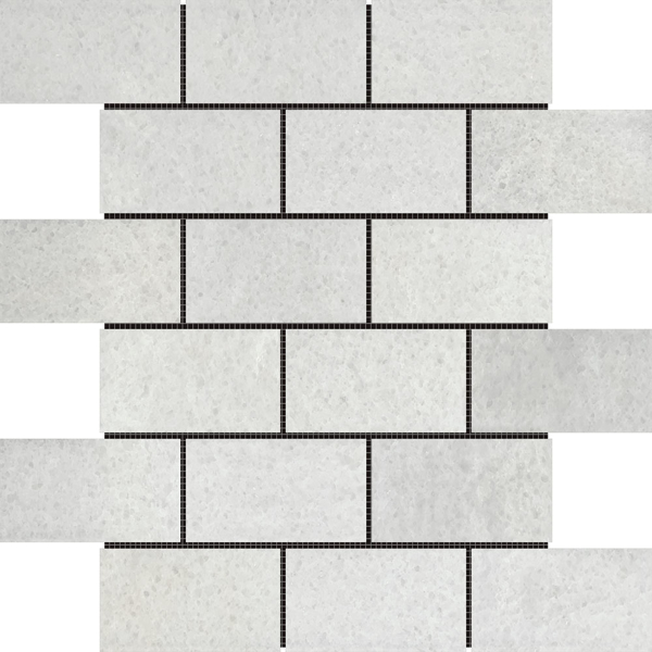 Picture of Bati Orient - Mix Mosaic Brick 2x4 White Grey Marble
