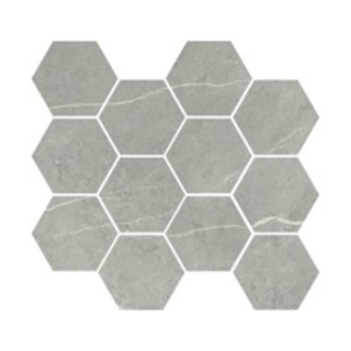 Picture of Eleganza Tiles - Italian Marble Moderne Hexagon Mosaic Pietra Silver
