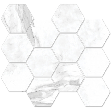 Picture of Eleganza Tiles - Marmo Vicentina Hexagon Mosaic Apuano