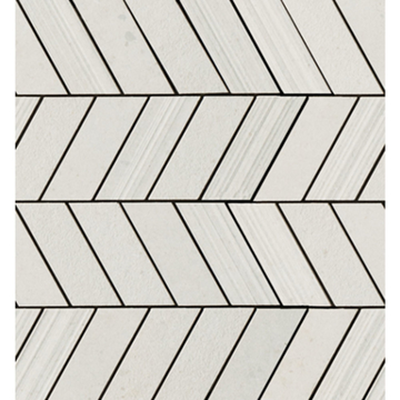 Picture of Eleganza Tiles - Silver Grain Chevron Mosaic White
