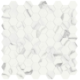 Picture of Anatolia Tile & Stone - Mayfair Mosaics Statuario Venato Hexagon