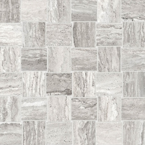Picture of Anatolia Tile & Stone - Precept Basketweave Mosaic Ice
