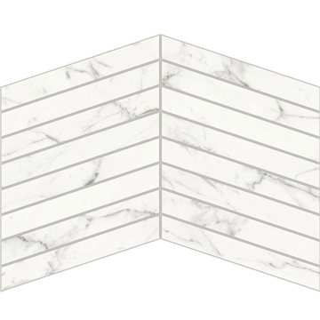 Picture of Atlas Concorde - Trilogy Mosaic Chevron Calacatta Chevron