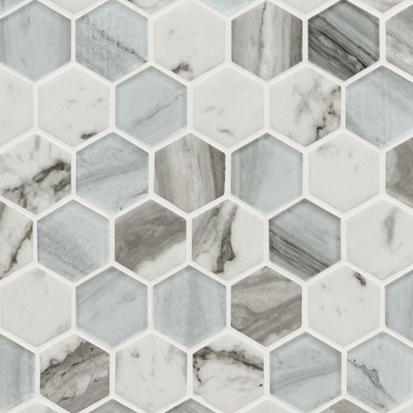 Picture of MS International - Glass Mosaic Hexagon Esperanza