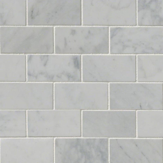 Picture of MS International - Marble Mosaics Brick 2 x 4 Polished Carrara White