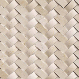 Picture of MS International - Marble Mosaics Herringbone Polished Crema Marfil