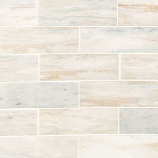 Picture of MS International - Marble Mosaics Brick 2 x 6 Honed Angora Polished