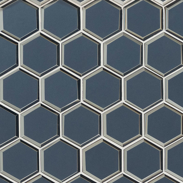 Picture of MS International - Glass Mosaic Other Vague Blue Hexagon