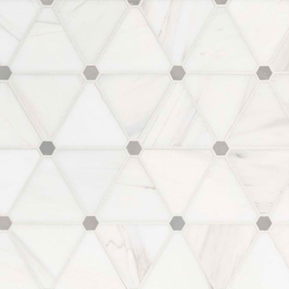 Picture of MS International - Marble Mosaics Geometrica Bianco Dolomite Pinwheel