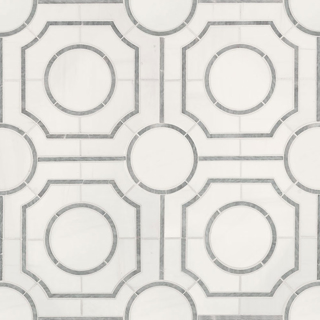 Picture of MS International - Marble Mosaics Geometrica Bianco Dolomite Regency