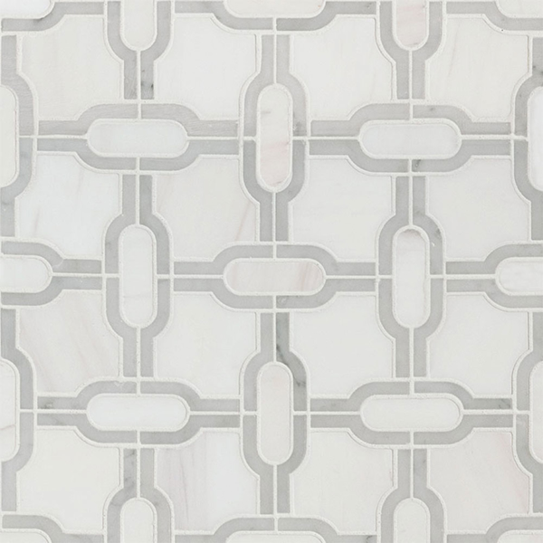 Picture of MS International - Marble Mosaics Geometrica Bianco Gridwork