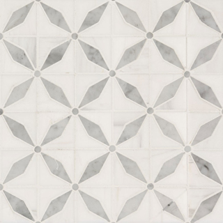 Picture of MS International - Marble Mosaics Geometrica Bianco Starlite