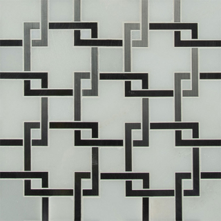 Picture of MS International - Marble Mosaics Geometrica Blanco Lynx