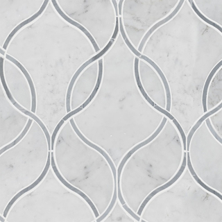 Picture of MS International - Marble Mosaics Geometrica Carrara White Ellipsis