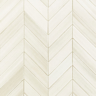 Picture of MS International - Watercolor Chevron Mosaic Bianco
