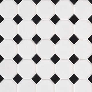 Picture of MS International - Retro Mosaic Glossy Bianco Octagon