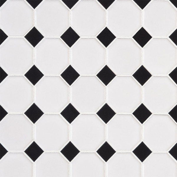 Picture of MS International - Retro Mosaic Glossy Bianco Octagon