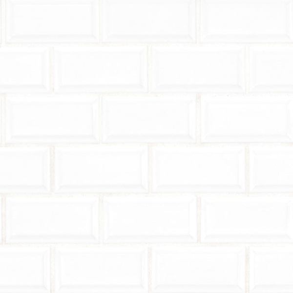 Picture of MS International - Retro Mosaic Glossy White Brick 2x4 Beveled