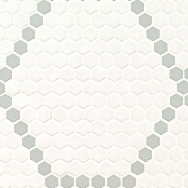 Picture of MS International - Retro Mosaic Matte White Gray Hive