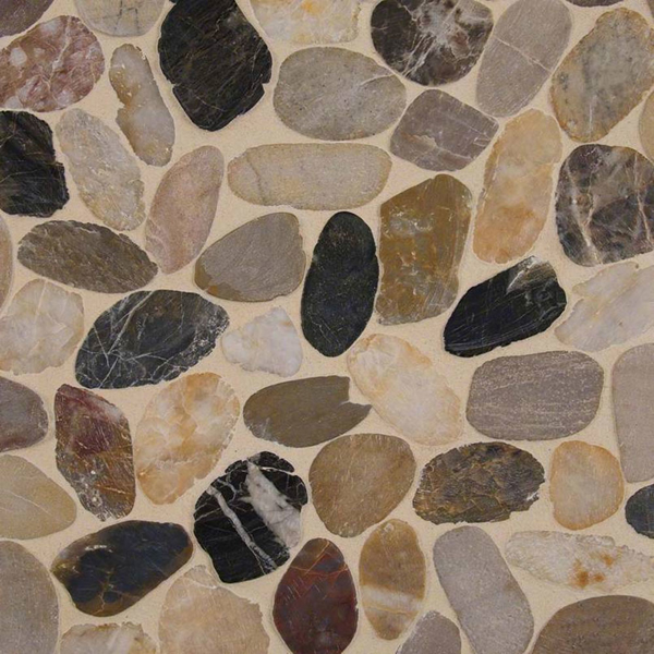 Picture of MS International - Rio Lago Pebble Mosaics 12 X 12 Tumbled Mix River