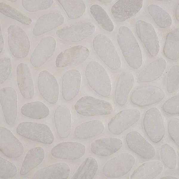 Picture of MS International - Rio Lago Pebble Mosaics 12 X 12 Tumbled White