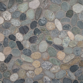 Picture of MS International - Rio Lago Pebble Mosaics 12 X 12 Tumbled Sliced Pebble Rainforest