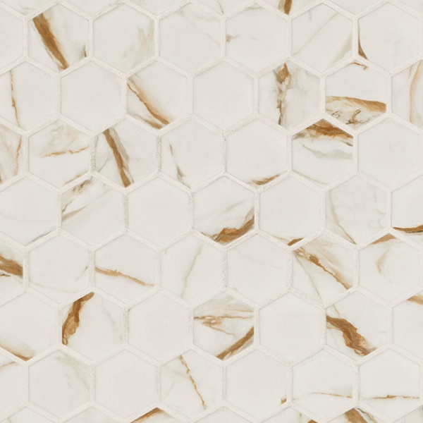 Picture of MS International - Porcelain Mosaics Calacatta Gold Hexagon