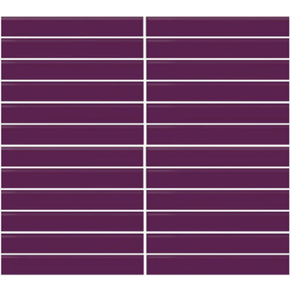 Picture of Daltile - Color Wheel Mosaic Straight Joint 1 x 6 Plum Crazy