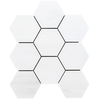 Picture of SOHO Studio Corp - Bianco Dolomite Hexagon Mosaic Bianco Dolomite