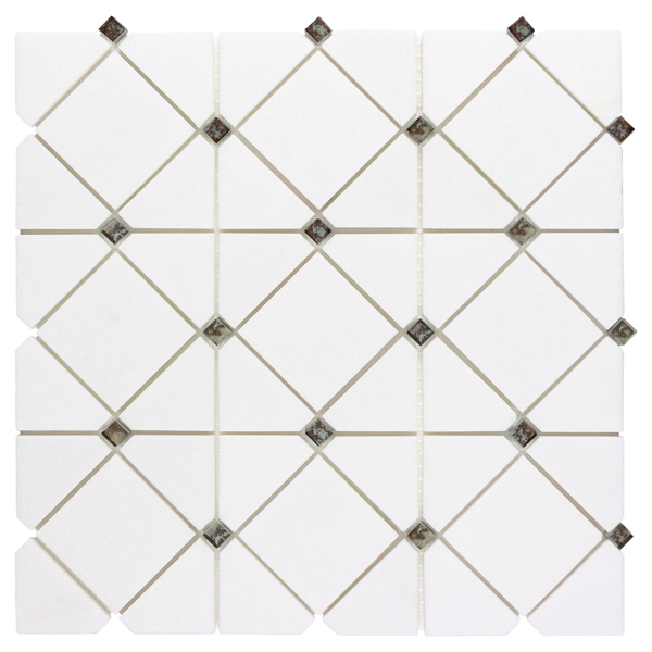 Picture of Anthology Tile - Dazzle Limelight Mosaic Limelight Silver