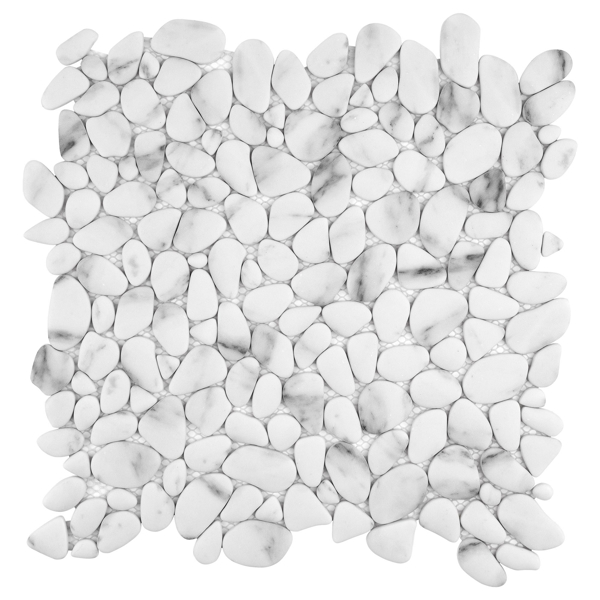 Picture of Anthology Tile - Fabrique and Nature Pebble Mosaic Carrara Pebble