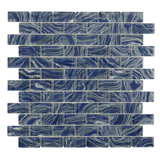 Picture of Anthology Tile - Oceanique 1 x 2 Mosaic High Tide Navy