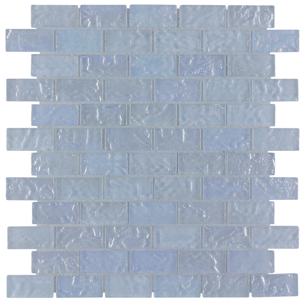 Picture of Anthology Tile - Splash 1 x 2 Brick Mosaic Glacial Seas