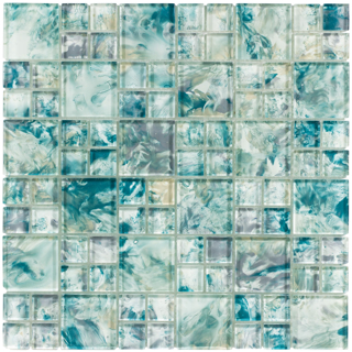 Picture of Anthology Tile - Splash Mixed Mosaic Island Turquoise