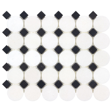 Picture of Anthology Tile - The Finish Line Buttons Mosaic Sable Black Buttons