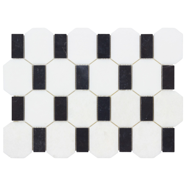 Picture of Anthology Tile - The Finish Line Kaya Mosaic Kaya Sable Black