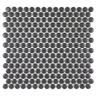 Picture of Anthology Tile - Porcelart Penny Round Black Matte