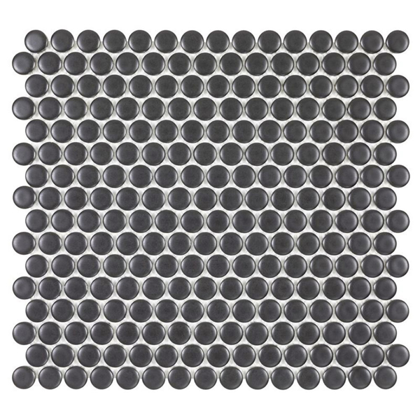 Picture of Anthology Tile - Porcelart Penny Round Black Matte