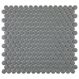 Picture of Anthology Tile - Porcelart Penny Round Grey Matte