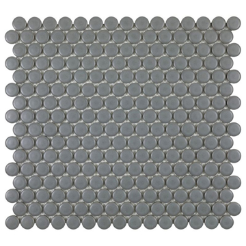 Picture of Anthology Tile - Porcelart Penny Round Grey Matte