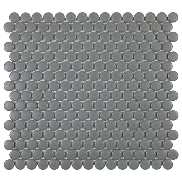 Picture of Anthology Tile - Porcelart Penny Round Grey Matte